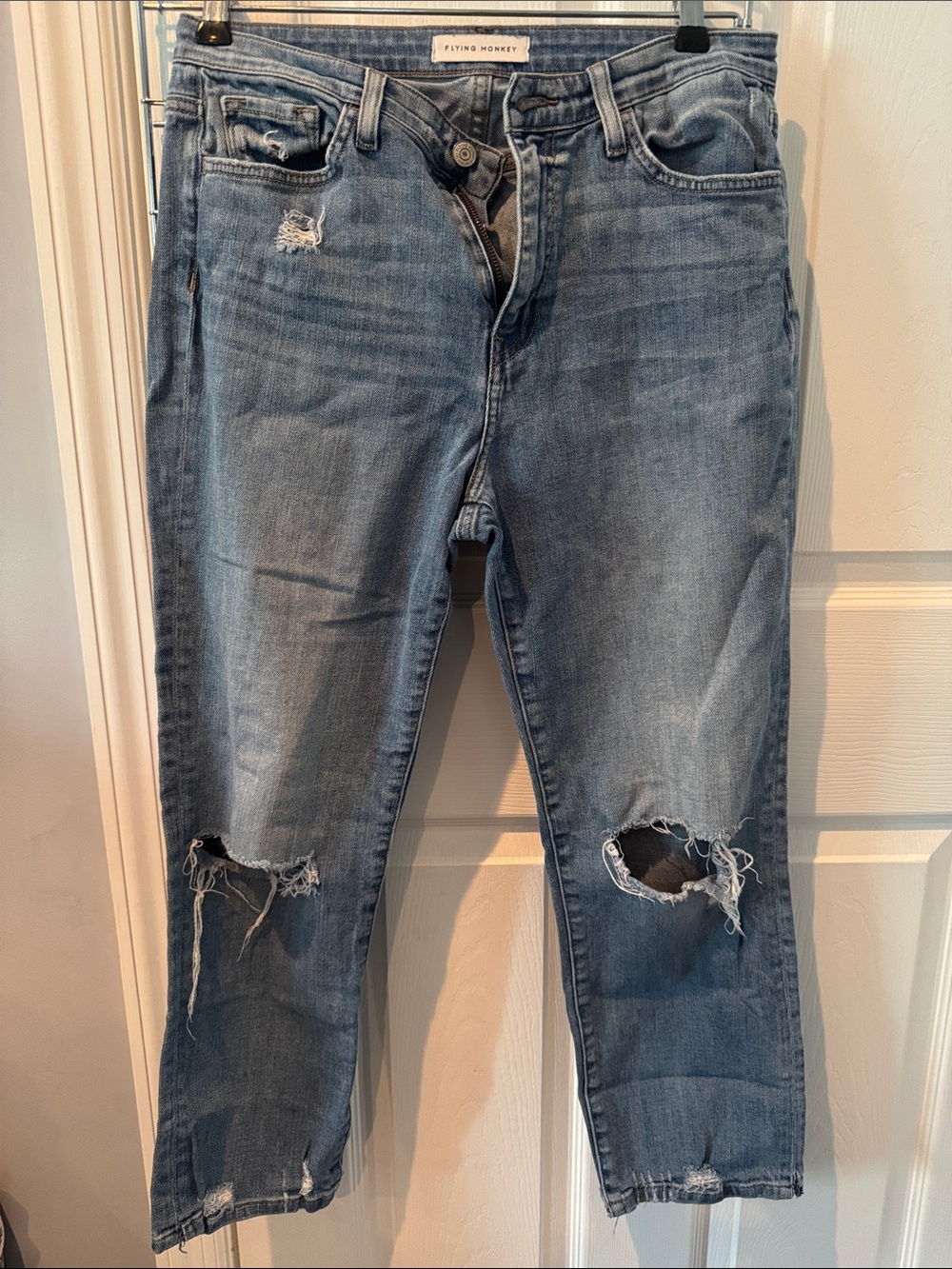 Flying Monkey Denim Jeans in Light Blue Wash Sz 29